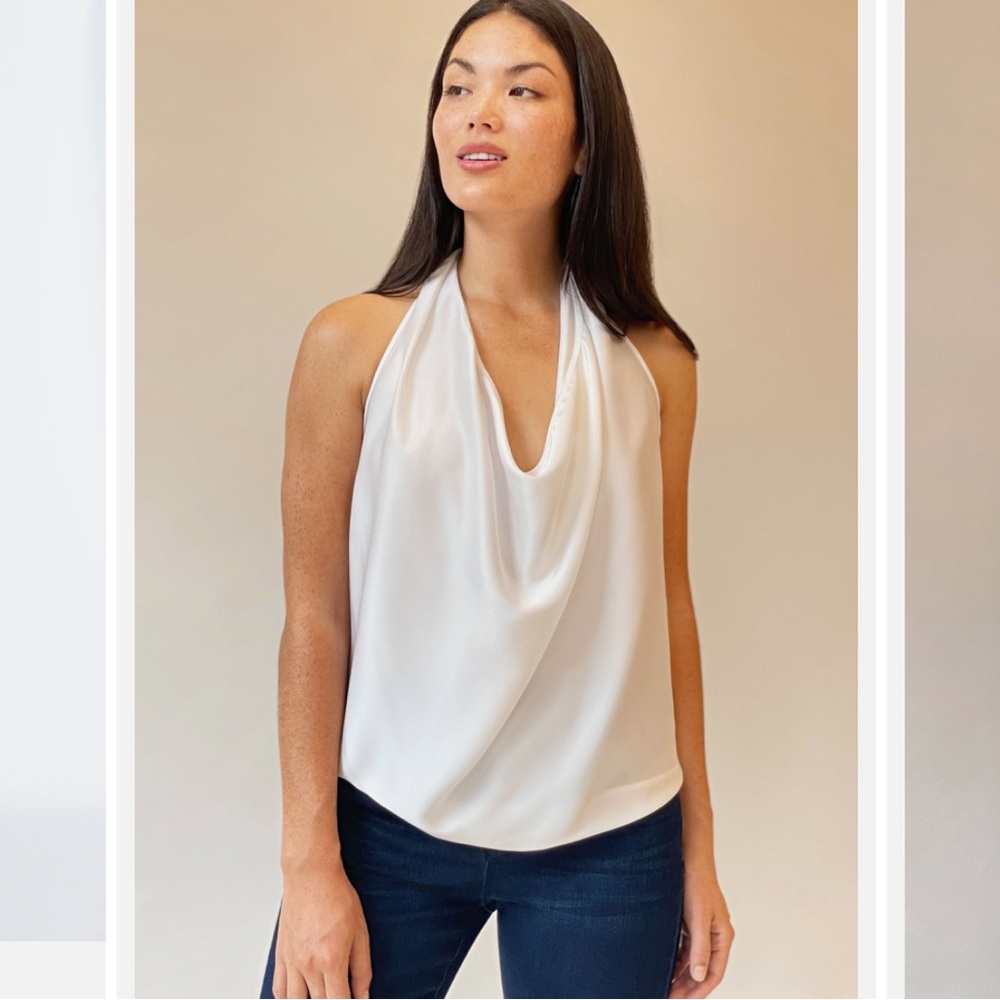 Ecru the stone multi-way white halter top